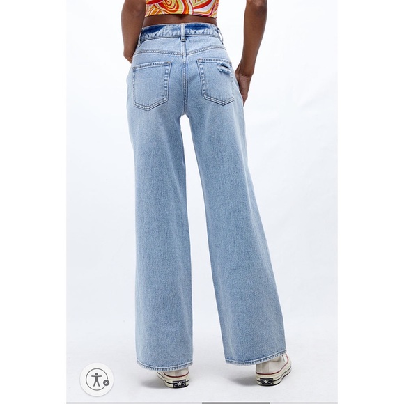 NWT Light Blue High Waisted Baggy Jean - Picture 4 of 8